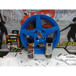 Tinta Pl&aacute;stica, azul neon, kit 2x400ml