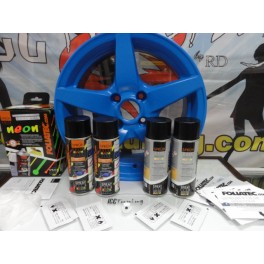 Tinta Pl&aacute;stica, azul neon, kit 4x400ml
