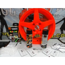 Tinta Pl&aacute;stica, laranja neon 2x400ml