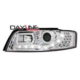 DAYLINE headlights AUDI A4 8E 01-04 _ drl-optic _ chrome