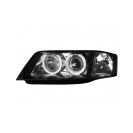 headlights Audi A6 97-01 _ 2 halo rims_black