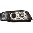 headlights Audi A6 01-03 _ 2 halo rims_black