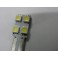 Led T10 sem polaridade 4leds 5050SMD Branco 1.4W, 85 LUMENS c/1 ano de garantia