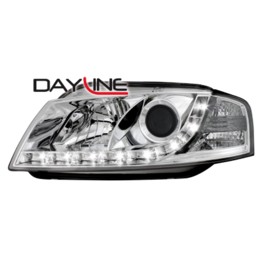 DAYLINE headlights AUDI A3 8P 03-08 _drl-optic _ chrome