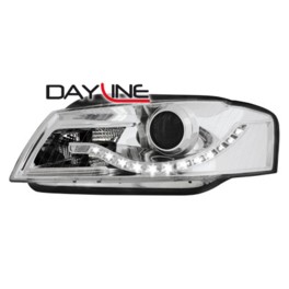 DAYLINE headlights AUDI A3 8P 03-08 _drl-optic_ chrome