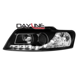 DAYLINE headlights AUDI A4 8E 01-04 _ drl-optic _ black