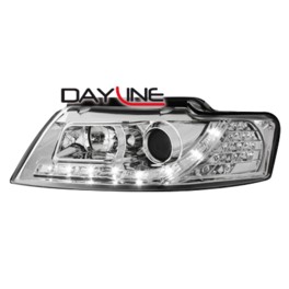 DAYLINE headlights AUDI A4 8HE 01-04 _ drl-optic _ chrome