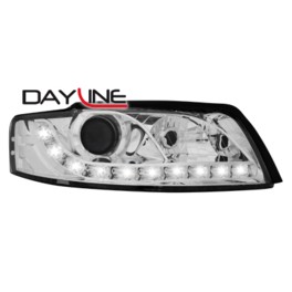 DAYLINE headlights AUDI A4 8E 01-04 _ drl-optic _ chrome