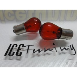 Lampada de cor Vermelha polo centrado 21W BA15S 12V