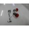 Lampada de cor Vermelha polo centrado 5W ba15s / G18 / R5W 12V