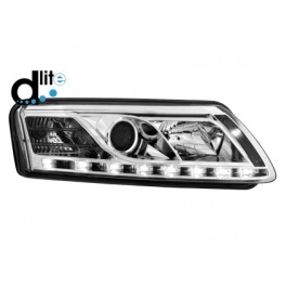 DAYLINE headlights AUDI A6 4F 04-07 _drl-optic _ chrome
