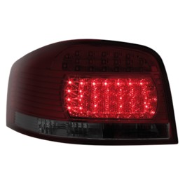 LED taillights Audi A3 8P 03.03-09 _ red/crystal