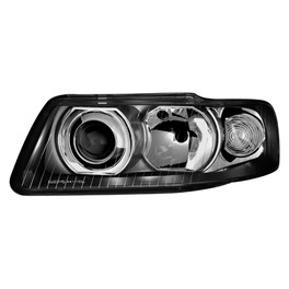 Far&oacute;is frontais Audi A3 8L 01-03 fundo preto