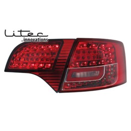 LITEC LED taillights Audi A4 Avant B7 04-08 _ red/crystal