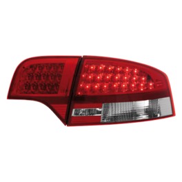 LED taillights Audi A4 Lim.04-08_4 pieces_ red/crystal