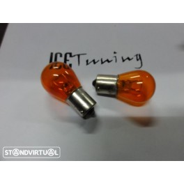 Lampada 21W BAU15S / Polo Descentrado, Laranja 12V