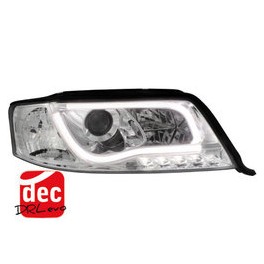 D-LITE evo headlights AUDI A6 4B 01-04_drl_chrome