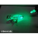 Led T10 / W5w Verde 0.3W, 12LUMENS C/1 Ano De Garantia