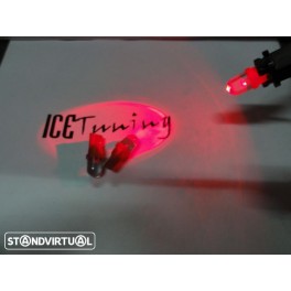 Led T10 / W5w Vermelho 0.3W, 12LUMENS C/1 Ano De Garantia