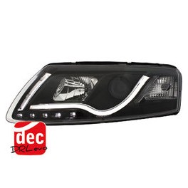 D-LITE headlights AUDI A6 4F 04-07 daytime running light black