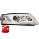 D-LITE headlights AUDI A6 4F 04-07 daytime running light black