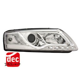 D-LITE headlights AUDI A6 4F 04-07 daytime running light black