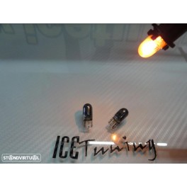 Lampadas De Pisca Cromado Laranja T10 W5W C/Garantia 6 Meses