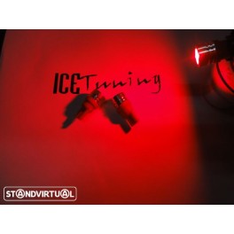 Led T10 / W5w Vermelho 1W, 65LUMENS C/1 Ano De Garantia