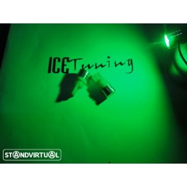 Led T10 / W5w Verde 1W, 65LUMENS C/1 Ano De Garantia