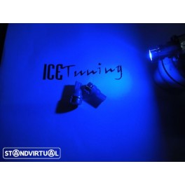 Led T10 / W5w Azul 1W, 65LUMENS C/1 Ano De Garantia