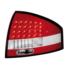 LED taillights Audi A6 97-04 _ red/crystal