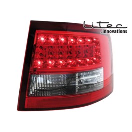 LITEC LED taillights Audi A6 Avant _red/crystal 12/97-01/05