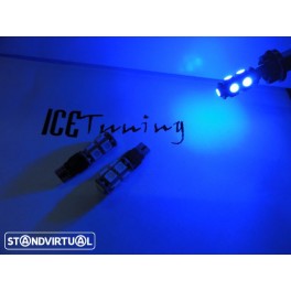 Led T10 / W5w Strobe Azul 2.3W, 180LUMENS C/1 Ano De Garantia
