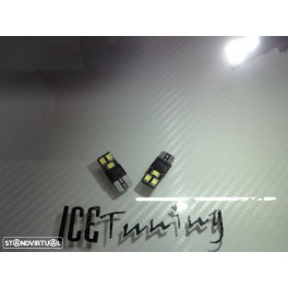 Led Can Bus T10 / W5w Branco 1.8W, 125 LUMENS Sem Polaridade C/1 Ano De Garantia