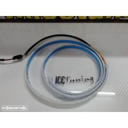 Fita Em Leds Branco E Vermelho Com Fun&ccedil;ao De Pisca Tipo Audi Luz De Travao