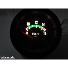 Manometro Voltagem / Voltimetro Fundo Preto 