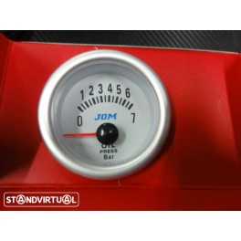 Manometro Pressao Do Oleo Fundo Branco C/Ilumina&ccedil;ao Led Azul C/2 Anos De Garantia