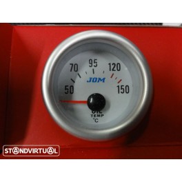 Manometro Temperatura Do Oleo Fundo Branco C/Ilumina&ccedil;ao Led Azul C/2 Anos De Garantia