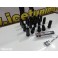 Porcas Lug Nuts para honda,Mazda,etc 45mm 12x1.50 Preto Conjunto 20 Unidades