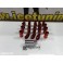 Porcas Lug Nuts para Honda, Mazda, Ford, Toyota, Hyundai, Lexus, Mitsubishi, etc 45mm 12x1.50 Vermelho Conjunto 20 Unidades