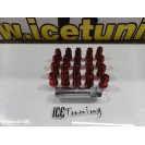 Porcas Lug Nuts para Honda, Mazda, Ford, Toyota, Hyundai, Lexus, Mitsubishi, etc 35mm 12x1.50 Vermelho Conjunto 20 Unidades 