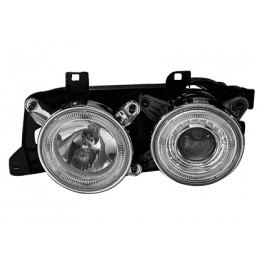 headlights BMW E32 7 Series 88-92 _ 2 halo rims