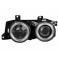 headlights BMW E32 7 Series 88-92 _ 2 halo rims