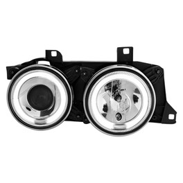 headlights BMW E34 5 Series 89-95 _ 2 halo rims