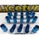 Porcas Lug Nuts Para Honda,Mazda,Etc 45mm 12x1.50 Azul Conjunto 20 Unidades