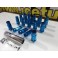 Porcas Lug Nuts Para Honda,Mazda,Etc 45mm 12x1.50 Azul Conjunto 20 Unidades