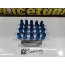 Porcas Lug Nuts Para Honda, Mazda, Ford, Toyota, Hyundai, Lexus, Mitsubishi, Etc 35mm 12x1.50 Azul Conjunto 20 Unidades