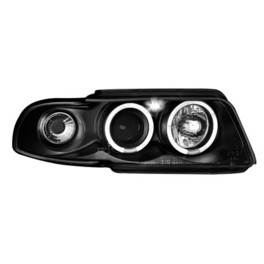 headlights AUDI A4 B5 95-98 _ 2 halo rims _ black