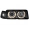 headlights BMW E36 Lim./Touring 92-98 _ 2 halo rims _ black