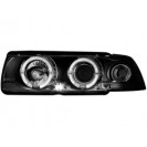 headlights BMW E36 Lim./Touring 7.92-3.98 _ 2 halo rims _ black